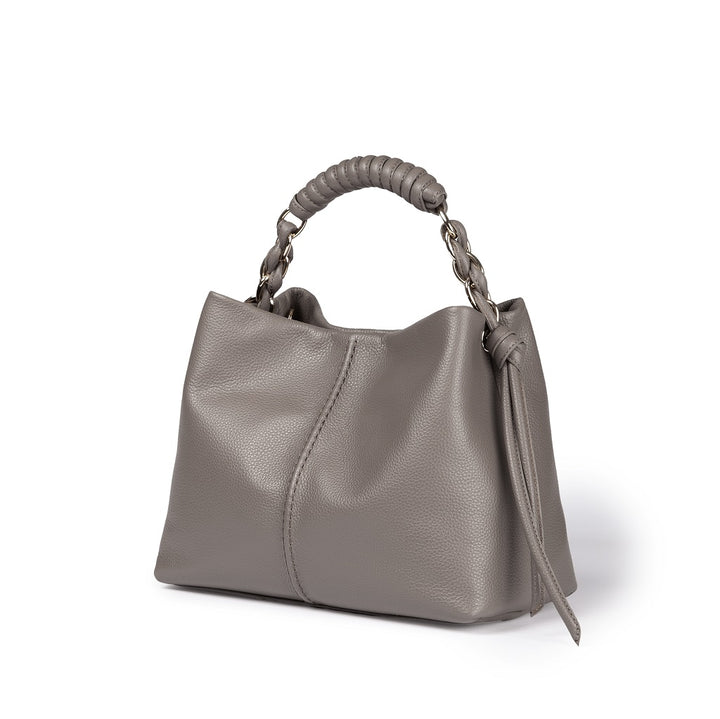 Roberta Gandolfi Amina small borsa a mano in pelle con manico tubolare fasciato e tracolla staccabile In Saldo