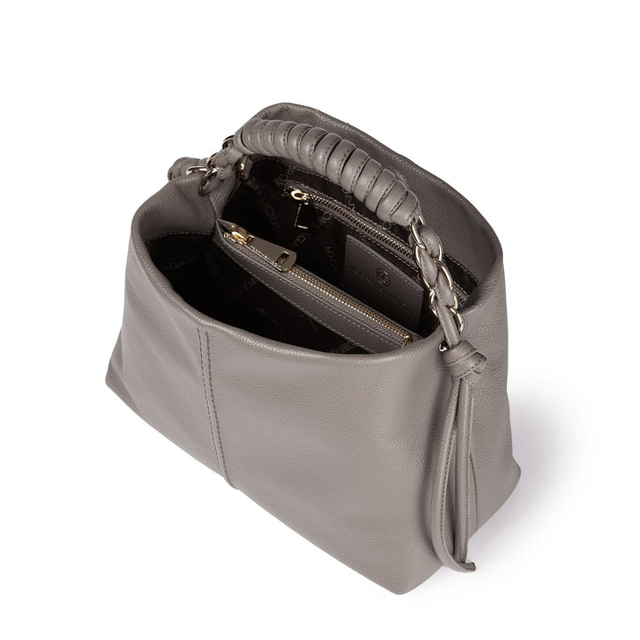 Roberta Gandolfi Amina small borsa a mano in pelle con manico tubolare fasciato e tracolla staccabile In Saldo