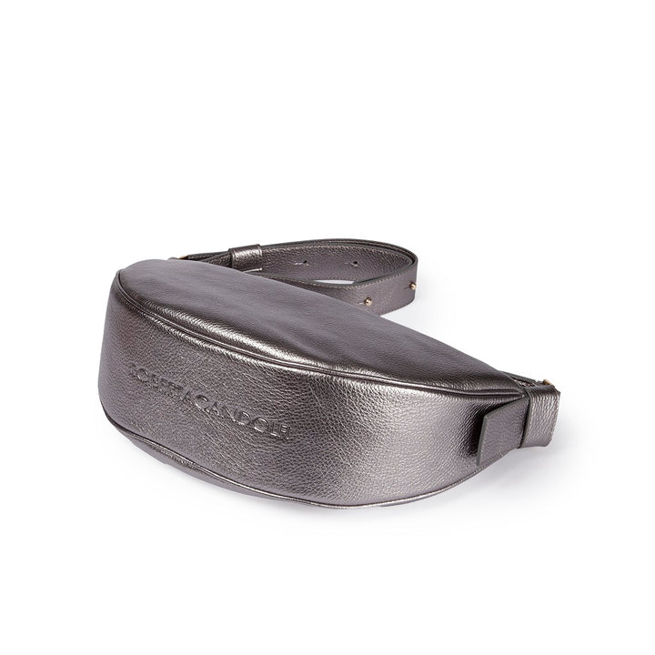 Roberta Gandolfi Micol Banana small cross body in vitello martellato metal con tracolla regolabile Nuova