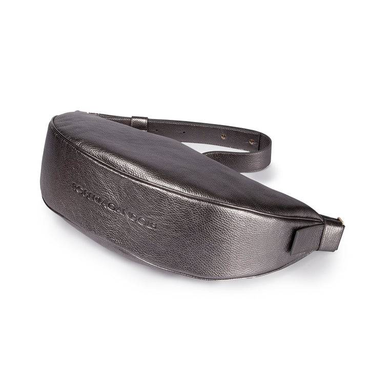Roberta Gandolfi Micol Banana cross body in vitello martellato metal con tracolla regolabile 2025