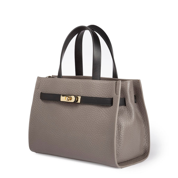 Roberta Gandolfi Frida Handbag in pelle martellata con tracolla logata in tessuto regolabile Vendita