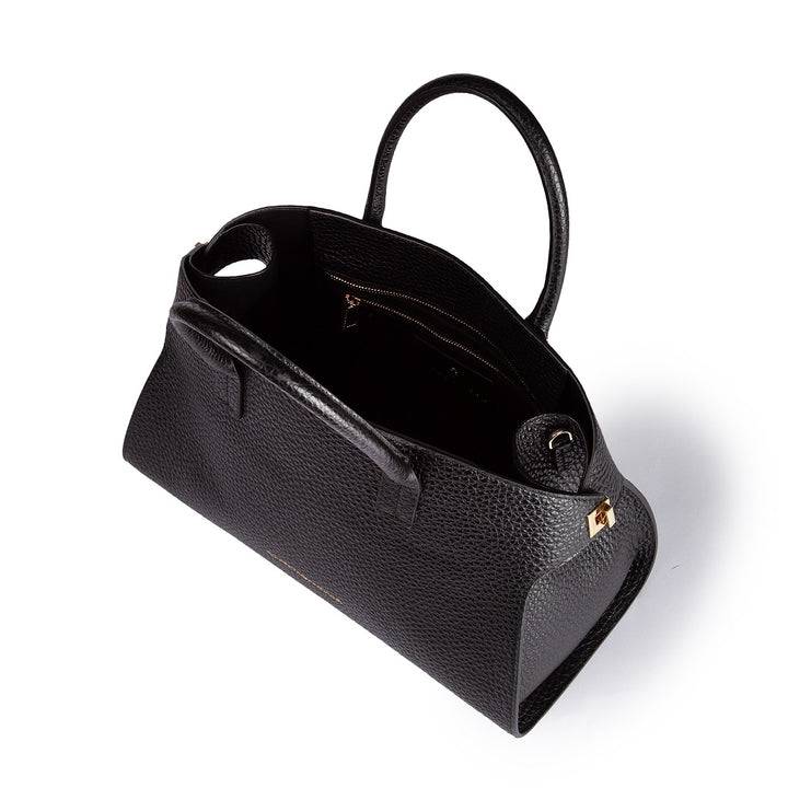Roberta Gandolfi Elodie bowling medium borsa a mano in pelle con tracolla staccabile e regolabile Promozione