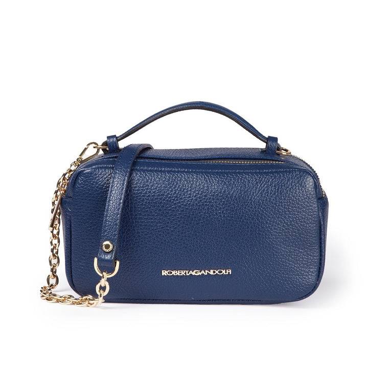 Roberta Gandolfi Brigida camera borsa in pelle con doppio scomparto e tracolla in catena dorata con spallaccio protettivo in pelle Shopping Online