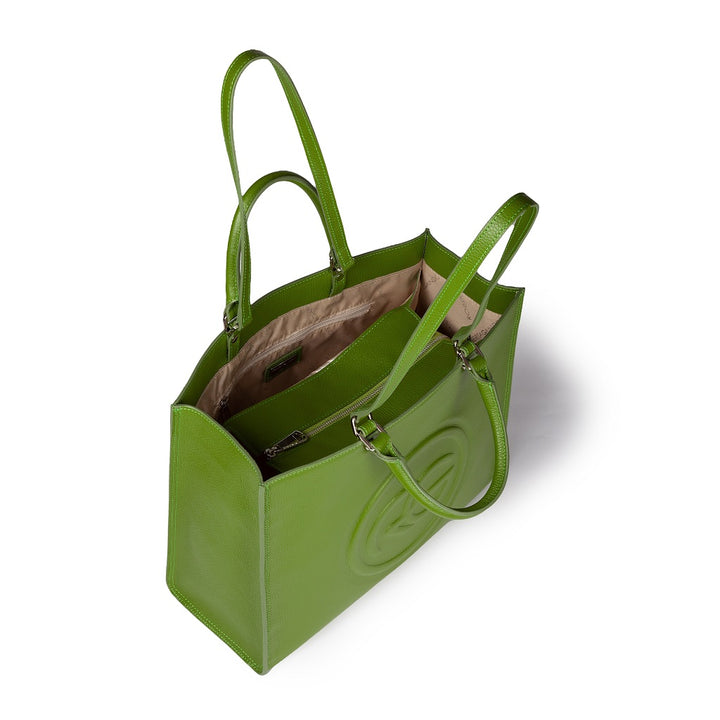 Roberta Gandolfi Roberta Pelle Large Borsa a mano in pelle con doppi spallacci per essere portata a spalla e tramezza Presa