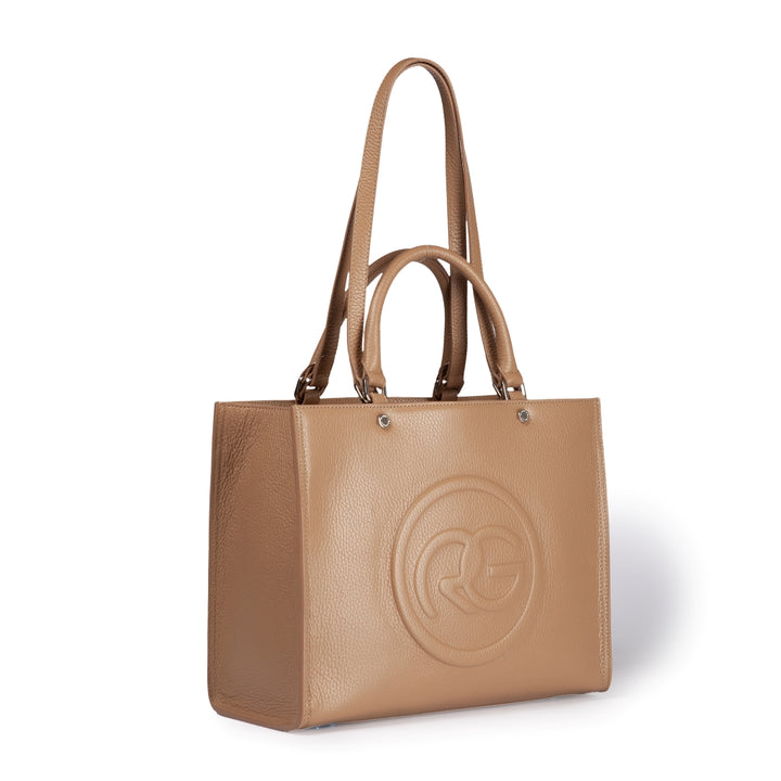 Roberta Gandolfi Roberta Pelle medium Borsa a mano in pelle con doppi spallacci per essere portata a spalla e tramezza Sconto