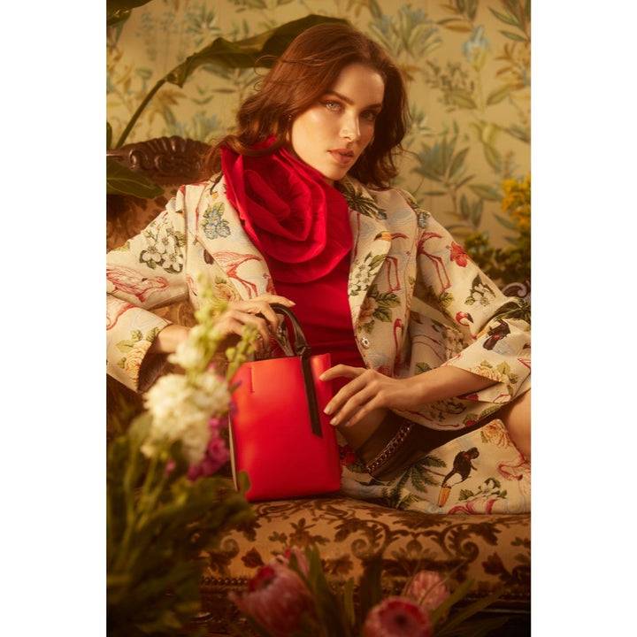 Roberta Gandolfi Cinzia Mini bag in pelle bicolor e tracolla staccabile Saldi
