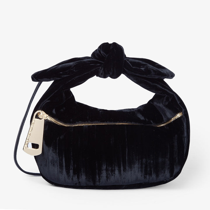 Roberta Gandolfi Bunny Velvet borsa a mano con tracolla staccabile in velluto plissè