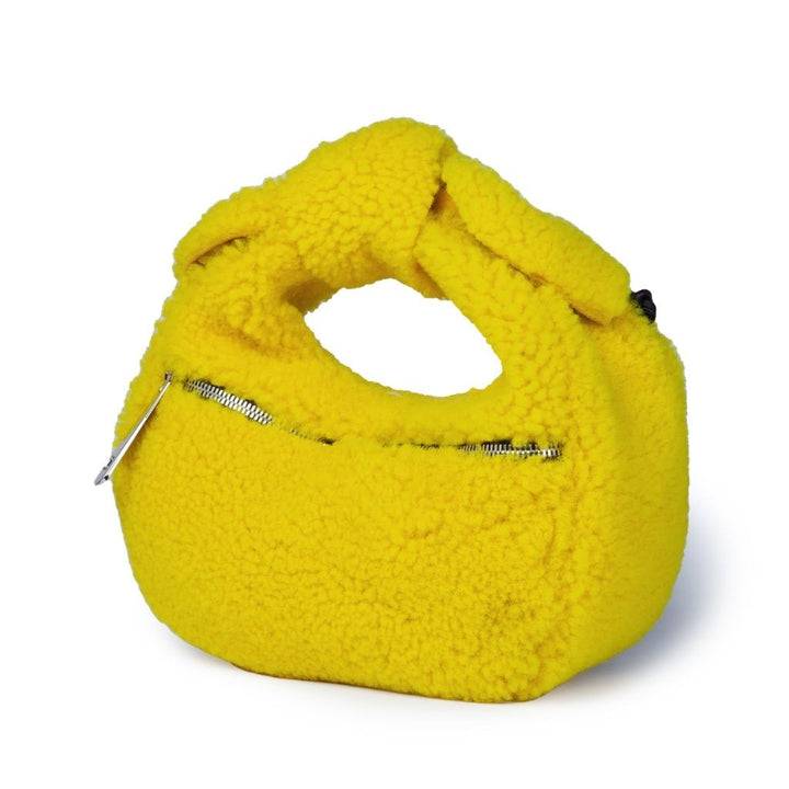 Roberta Gandolfi Bunny Teddy mini bag in shearling con tracolla in pelle staccabile Promozione