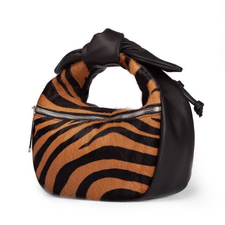 Roberta Gandolfi Bunny Pony mini bag in pony stampa animalier e finiture in pelle di vitello con tracolla staccabile Convenienza