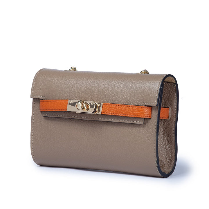 Roberta Gandolfi Chiara tracollina crossbody con chiusura girello e tracolla in catena Saldi