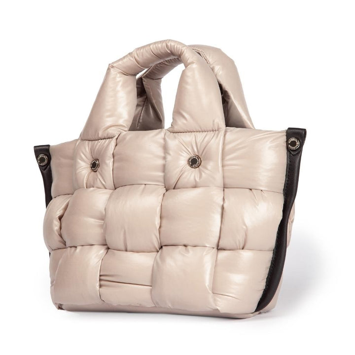 Roberta Gandolfi Greta Mini borsa in tessuto antigoccia imbottita ed intrecciata a mano con finiture in pelle Offerte