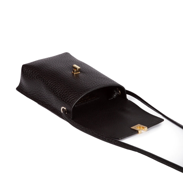 Roberta Gandolfi Elodie minibag and phoneholder in pelle con pratica tasca esterna e tracolla regolabile Vendita Calda