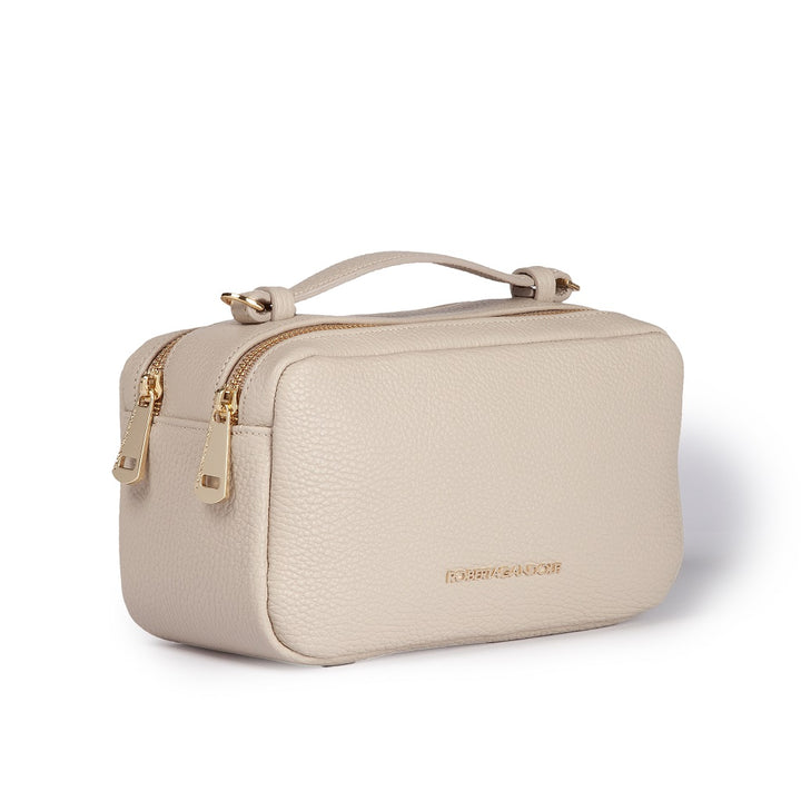 Roberta Gandolfi Brigida camera borsa in pelle con doppio scomparto e tracolla in catena dorata con spallaccio protettivo in pelle Saldi Di Fabbrica