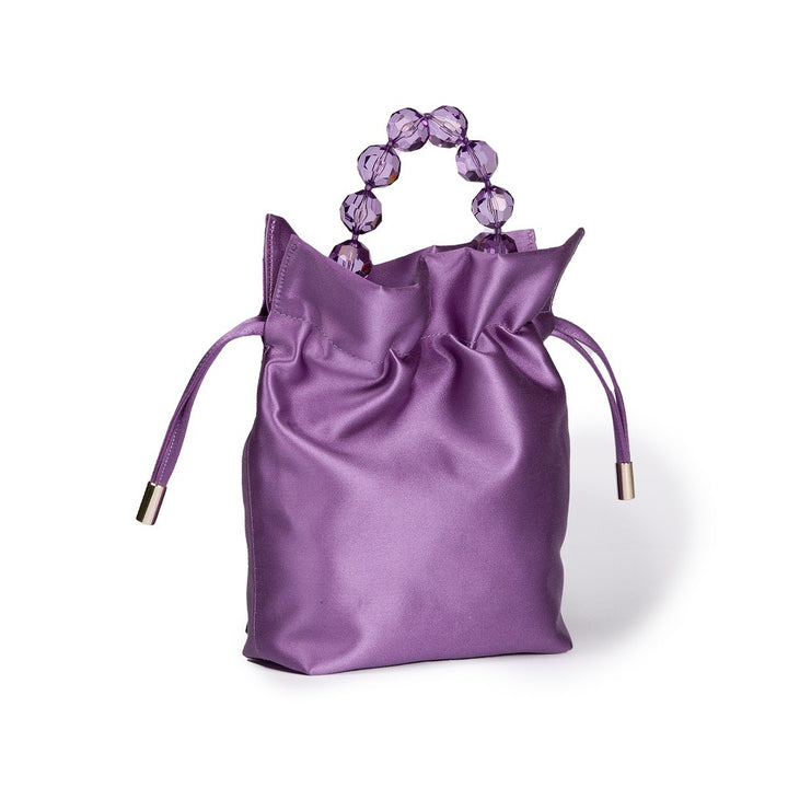 Roberta Gandolfi Sirenetta Tulip mini secchiello in raso di seta e manico gioiello Moda