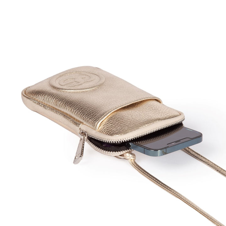 Roberta Gandolfi RG Phone holder in pelle di vitello con tracolla staccabile e regolabile 2025