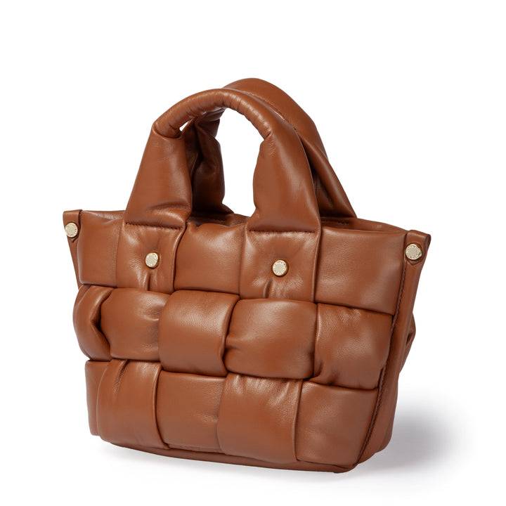 Roberta Gandolfi Greta Mini Nappa borsa in soffice pelle di agnello imbottita ed intrecciata a mano Qualità