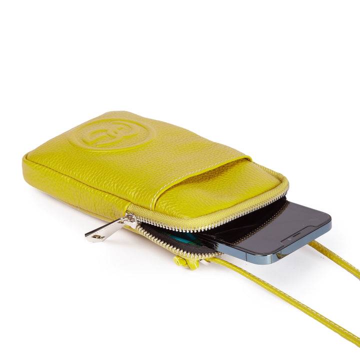 Roberta Gandolfi RG Phone holder in pelle di vitello con tracolla staccabile e regolabile Consegna Veloce