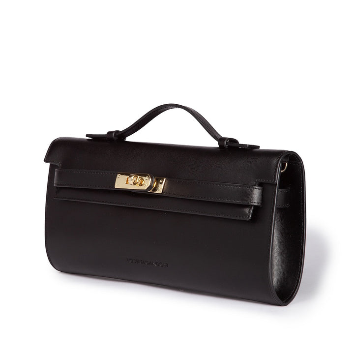 Roberta Gandolfi Jade cluch borsa in pelle con chiusura manico retrattile e tracolla staccabile e regolabile Shopping Online