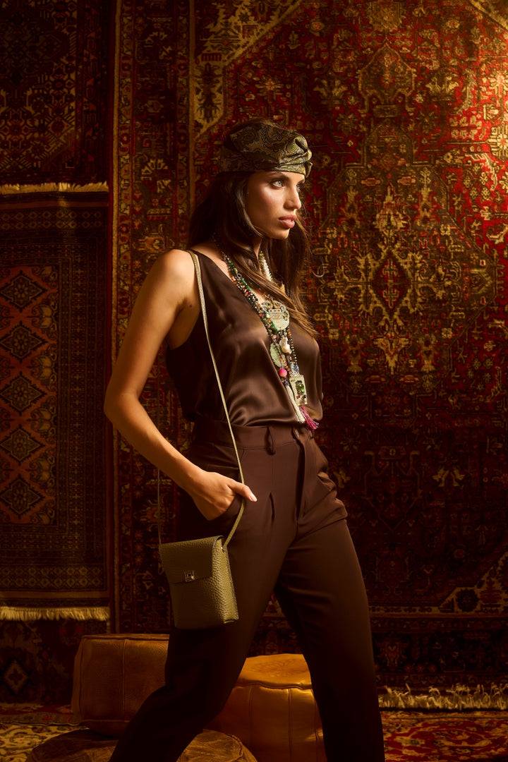 Roberta Gandolfi Elodie minibag and phoneholder in pelle con pratica tasca esterna e tracolla regolabile Prezzo Ridotto