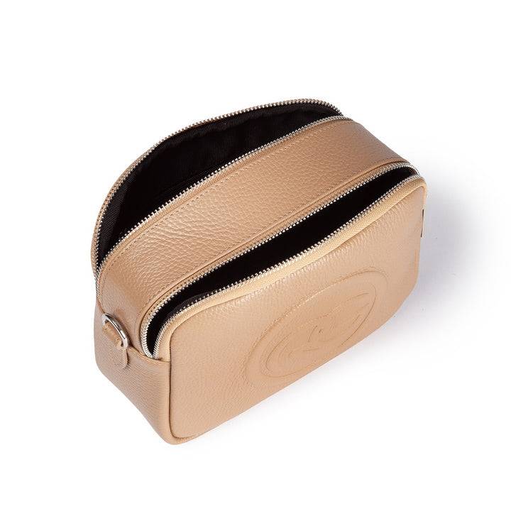 Roberta Gandolfi Roberta Pelle camera e crossbody in pelle con doppio scomparto e tracolla staccabile Presa