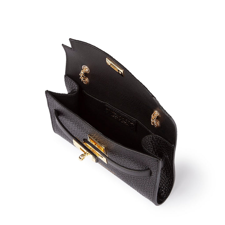 Roberta Gandolfi Frida crossboby in pelle martellata con tracolla di catena dorata Offerte