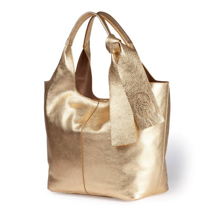 Roberta Gandolfi Maia Tote borsa hobo in pelle martellata Pezzi Unici