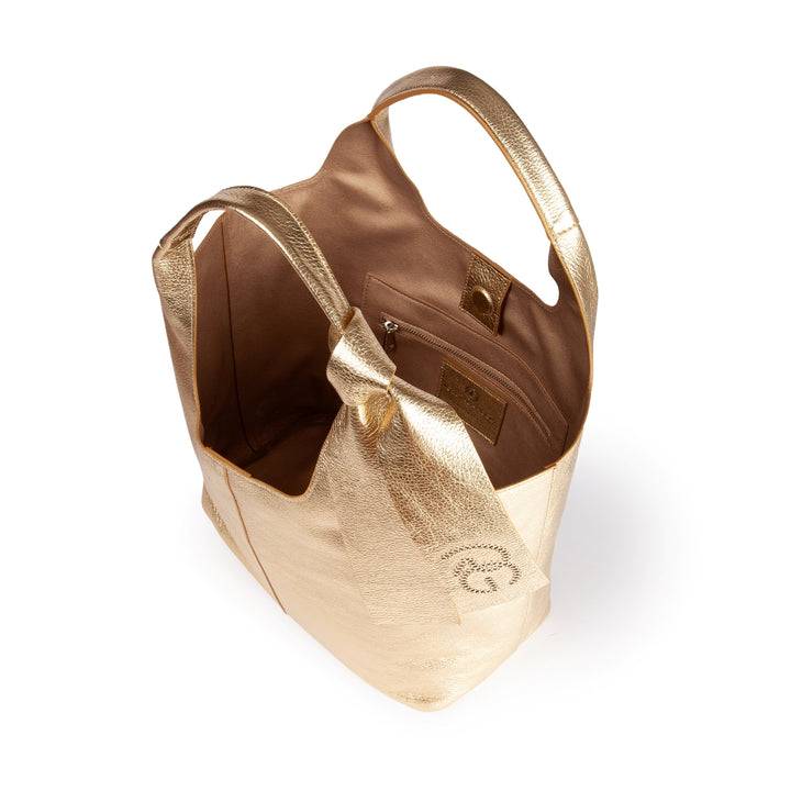 Roberta Gandolfi Maia Tote borsa hobo in pelle martellata Pezzi Unici