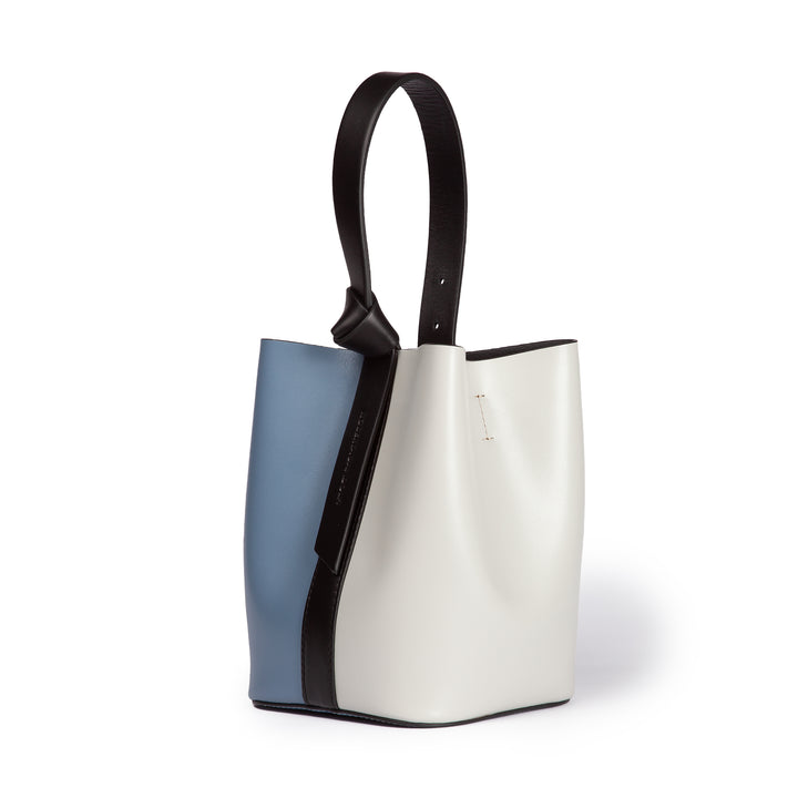 Roberta Gandolfi Cinzia Bucket medium medium in pelle bicolor con tracolla staccabile Negozi Online