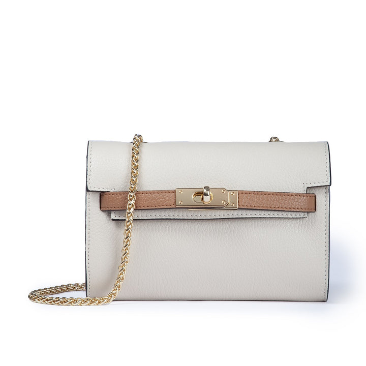 Roberta Gandolfi Chiara tracollina crossbody con chiusura girello e tracolla in catena Promozione Limitata