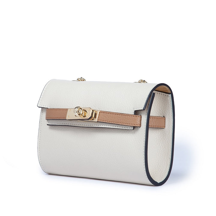 Roberta Gandolfi Chiara tracollina crossbody con chiusura girello e tracolla in catena Promozione Limitata