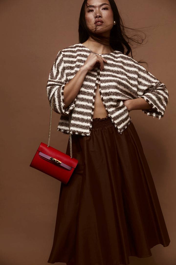 Roberta Gandolfi Chiara tracollina crossbody con chiusura girello e tracolla in catena Fino Al -60%