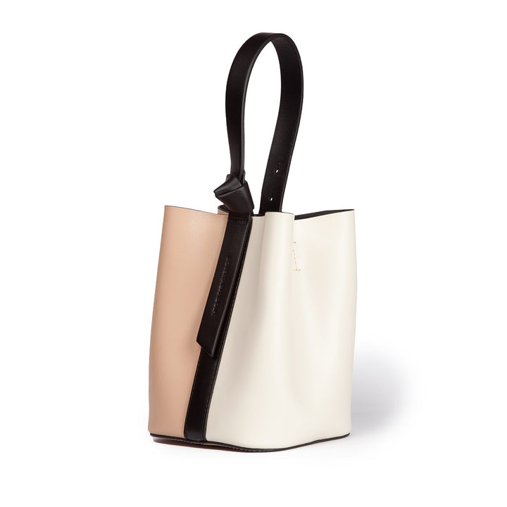 Roberta Gandolfi Cinzia Bucket small in pelle bicolor con tracolla staccabile Convenienza