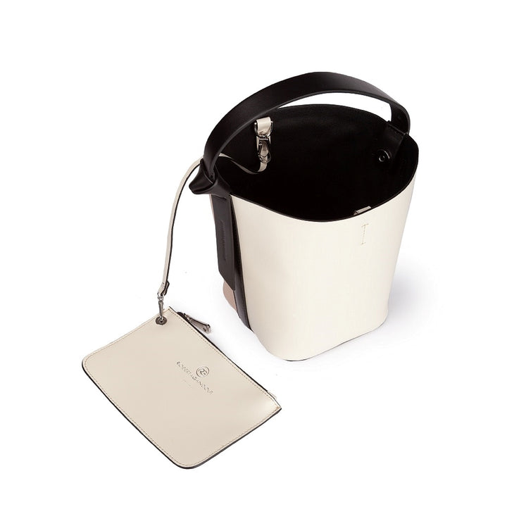 Roberta Gandolfi Cinzia Bucket small in pelle bicolor con tracolla staccabile Convenienza