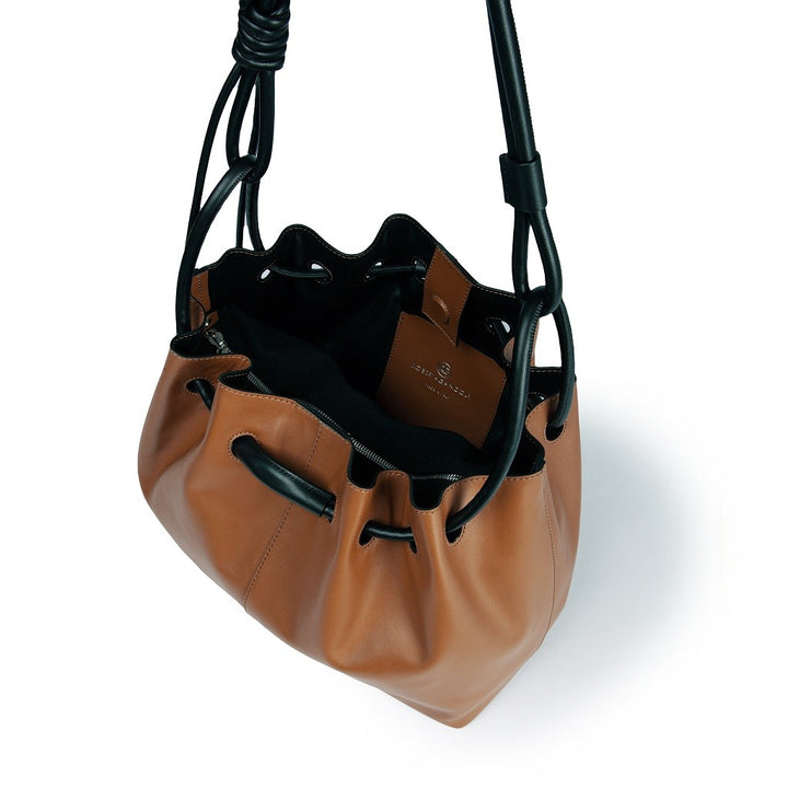 Roberta Gandolfi Gisella Large borsa con doppia portabilità mano o spalla in morbido vitello Vendite Flash