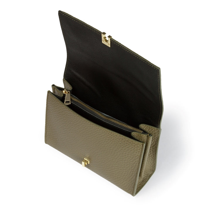 Roberta Gandolfi Elodie compact crossbody borsa in pelle con tramezza interna e tasca esterna con tracolla staccabile e regolabile Sconto