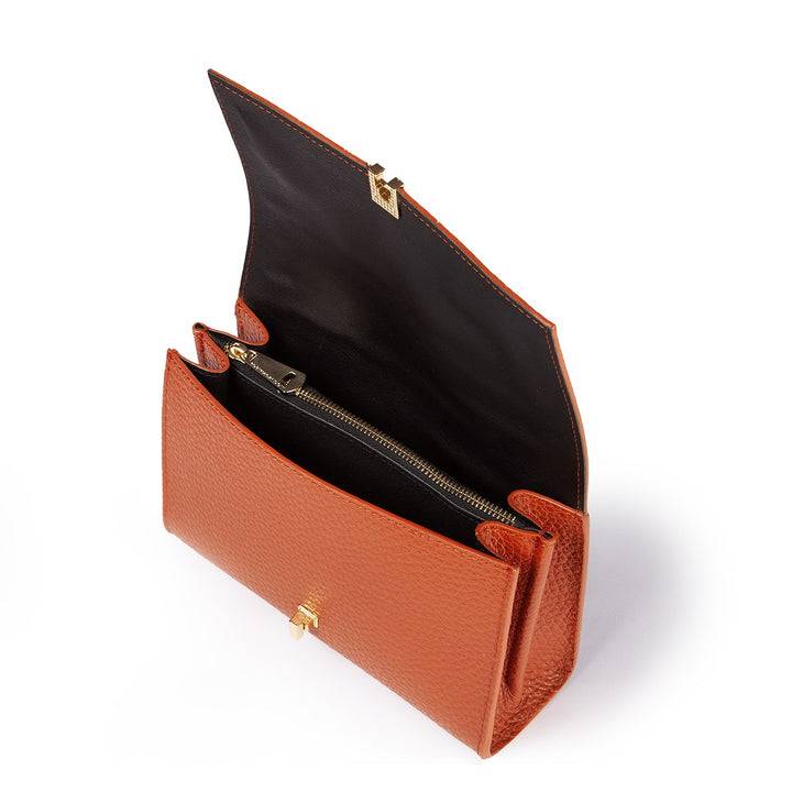 Roberta Gandolfi Elodie compact crossbody borsa in pelle con tramezza interna e tasca esterna con tracolla staccabile e regolabile Offerta