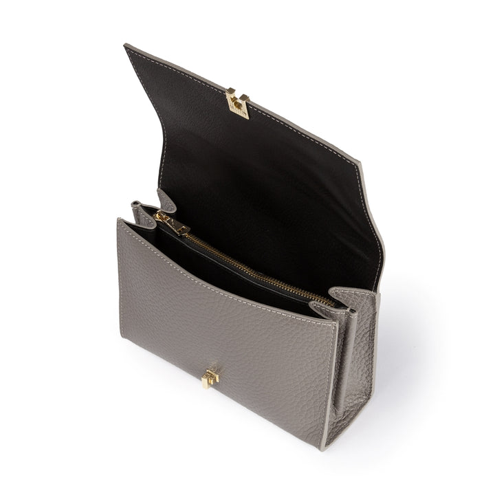 Roberta Gandolfi Elodie compact crossbody borsa in pelle con tramezza interna e tasca esterna con tracolla staccabile e regolabile Economico