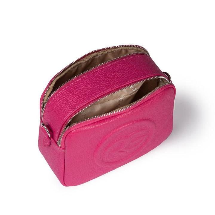 Roberta Gandolfi Roberta Pelle camera e crossbody in pelle con doppio scomparto e tracolla staccabile Saldi Di Fabbrica