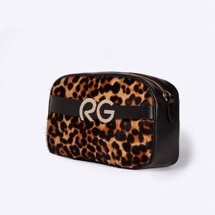 Roberta Gandolfi Dafne pony camera in pelle stampa animalier con tracolla staccabile In Saldo