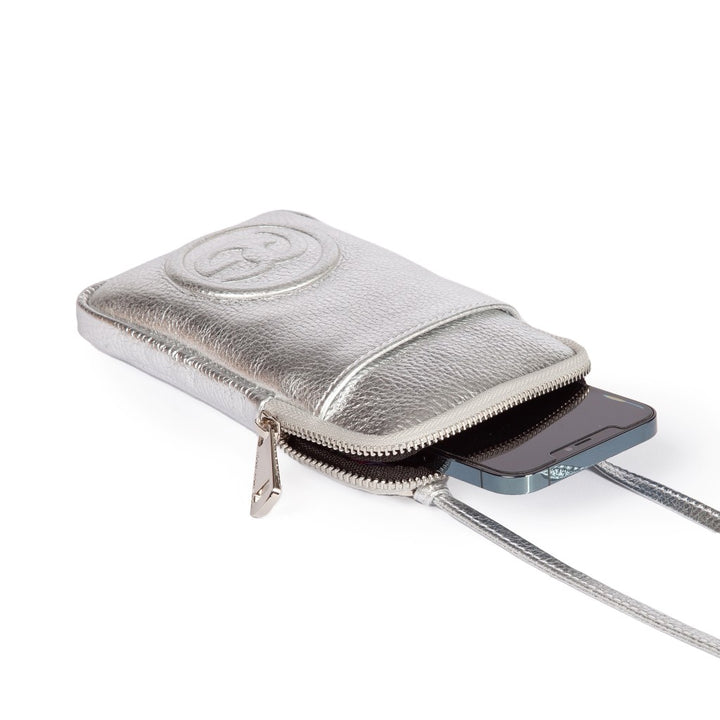 Roberta Gandolfi RG Phone holder in pelle di vitello con tracolla staccabile e regolabile Italy