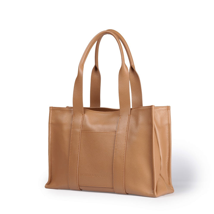 Roberta Gandolfi Tessa shopping in pelle con charms colorato e pratica tasca esterna Shopping Online