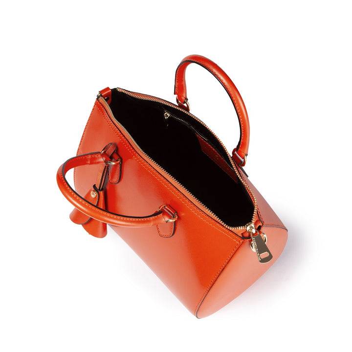 Roberta Gandolfi Nicole bowling in pelle stampa "light saffiano" con tracolla staccabile e regolabile 2025