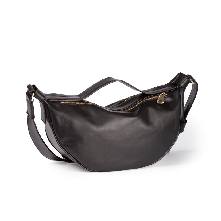 Roberta Gandolfi Micol Banana small cross body in vitello liscio con tracolla regolabile In Linea