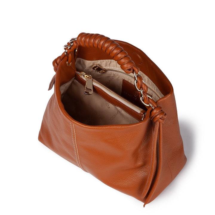 Roberta Gandolfi Amina small borsa a mano in pelle con manico tubolare fasciato e tracolla staccabile Nuovo