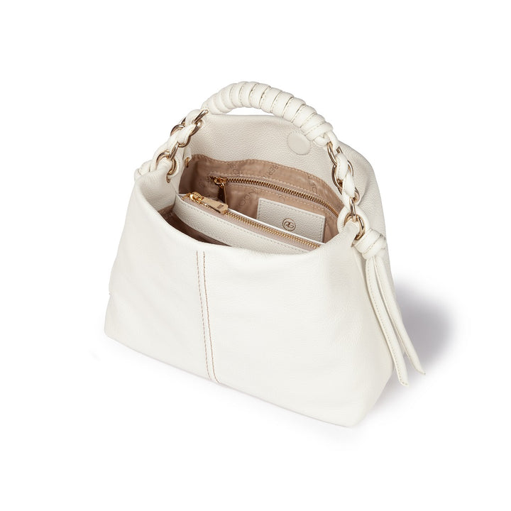 Roberta Gandolfi Amina small borsa a mano in pelle con manico tubolare fasciato e tracolla staccabile Vendita