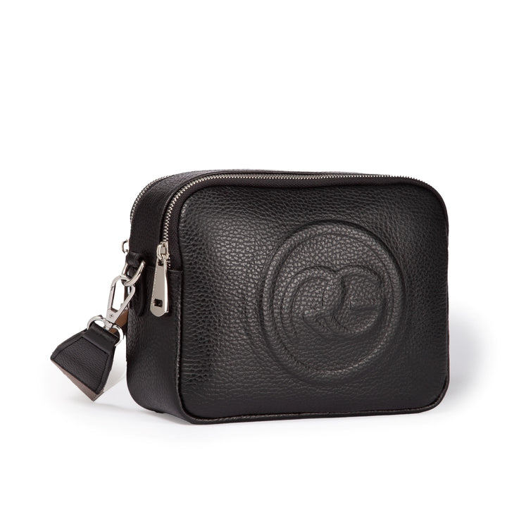 Roberta Gandolfi Roberta Pelle camera e crossbody in pelle con doppio scomparto e tracolla staccabile Promozione