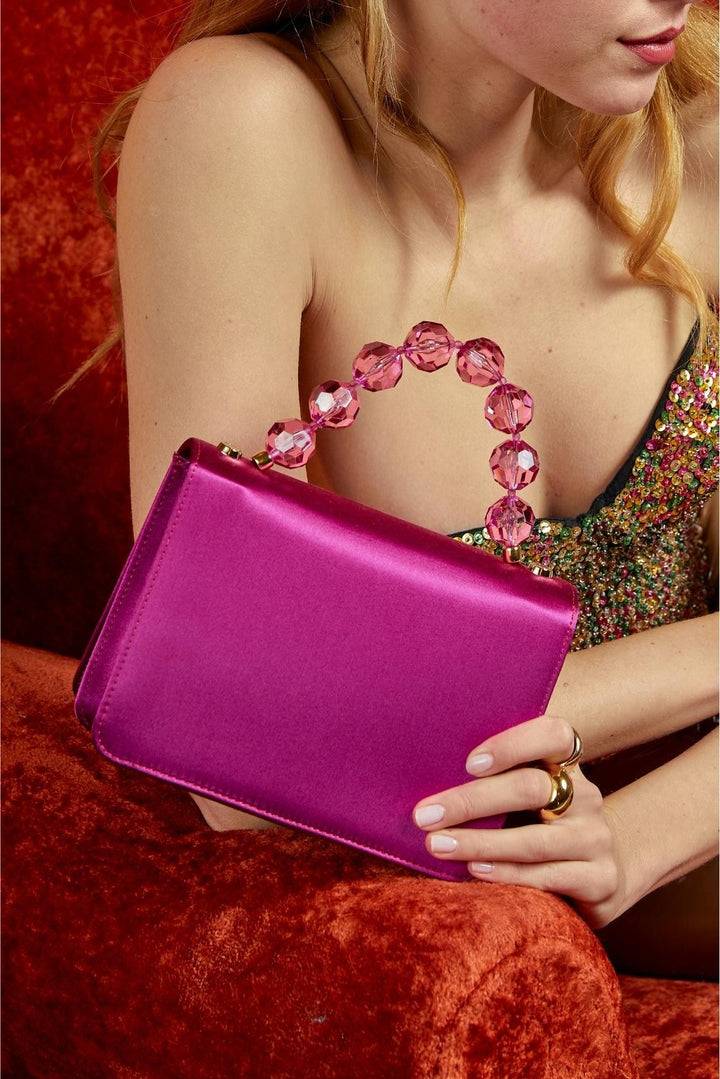 Roberta Gandolfi Sirenetta Mini bag in raso di seta e manico gioiello Qualità Garantita