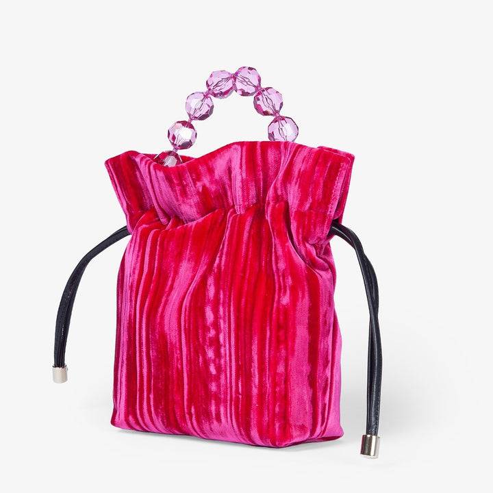 Roberta Gandolfi Sirenetta Tulip Velluto Plissè e manico gioiello Moda
