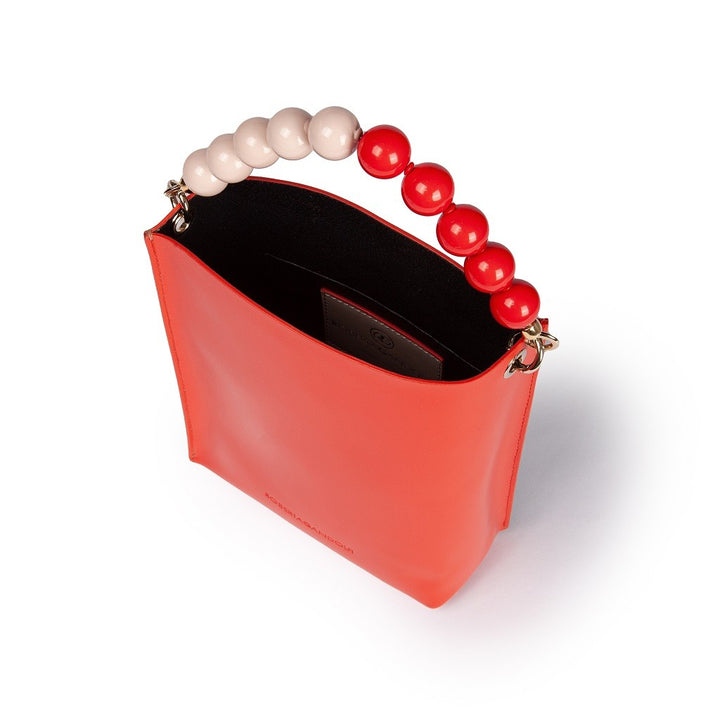 Roberta Gandolfi Zoe mini bag in pelle bicolor e manico gioiello Acquista Ora