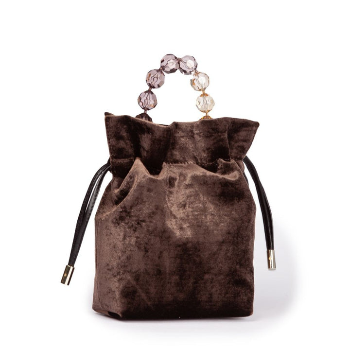 Roberta Gandolfi Sirenetta Tulip Velluto di seta e manico gioiello Shopping Online